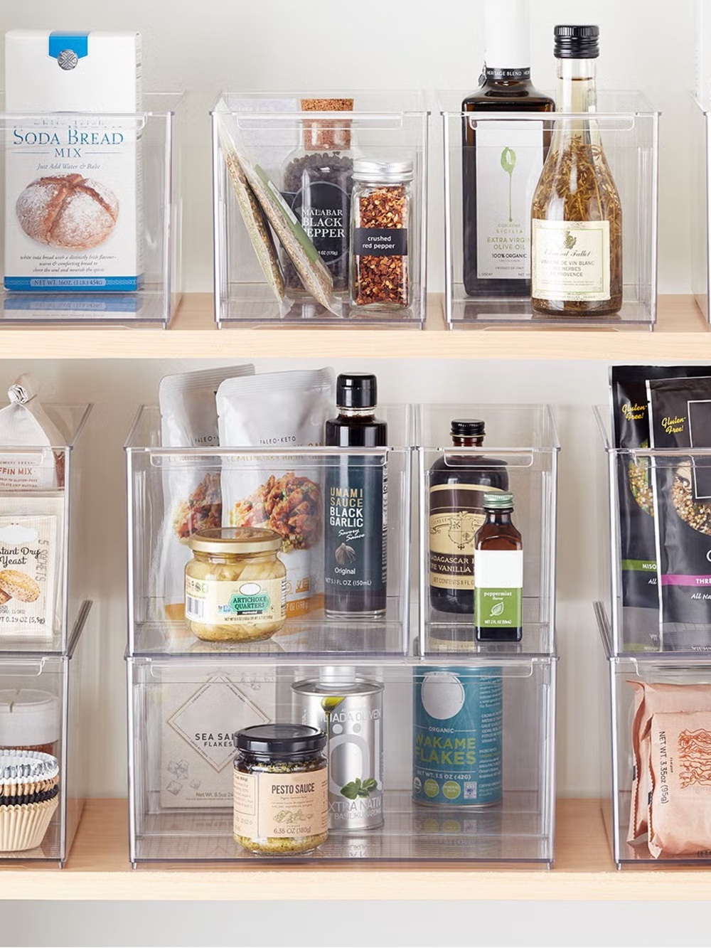 The Container Store Clear Stackable Storage Bins - Picture 2 of 8
